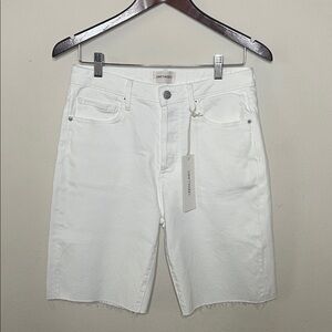 Driftwood Jean Shorts White Button Fly Size 28